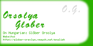 orsolya glober business card